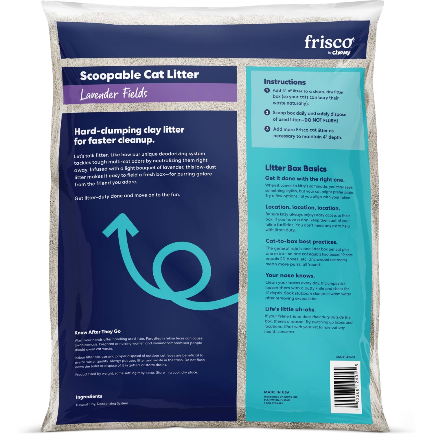 Frisco Lavender Fields Scented Clumping Clay Cat Litter, 40-lb Bag 5 Frisco Lavender Fields Scented Clumping Clay Cat Litter, 40-lb Bag - Image 3