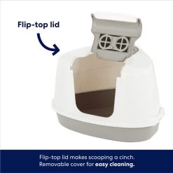 Frisco Flip Top Hooded Corner Cat Litter Box, Large, 21-in -Pet Cat Supplies Shop 155656 PT2. AC SS1800 V1675279988