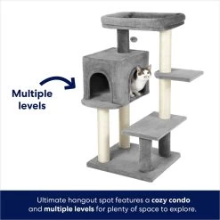 Frisco 48-in Heavy Duty Faux Fur Cat Tree & Condo -Pet Cat Supplies Shop 169399 PT2. AC SS1800 V1667228270