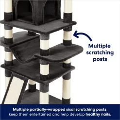 Frisco 68-in Faux Fur Cat Tree & Condo -Pet Cat Supplies Shop 180384 PT4. AC SS1800 V1669908645