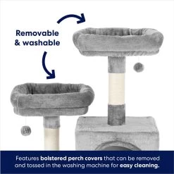 Frisco 61-in Faux Fur Cat Tree & Condo -Pet Cat Supplies Shop 180395 PT2. AC SS1800 V1667228731