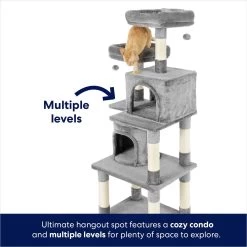 Frisco 61-in Faux Fur Cat Tree & Condo -Pet Cat Supplies Shop 180395 PT3. AC SS1800 V1667227420