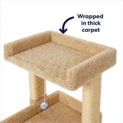 Frisco 32-in Real Carpet Wooden Cat Tree With Toy -Pet Cat Supplies Shop 208920 PT2. AC SS1800 V1667228691