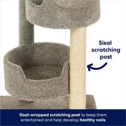 Frisco 65-in Real Carpet Wooden Cat Tree -Pet Cat Supplies Shop 208934 PT3. AC SS1800 V1667227201