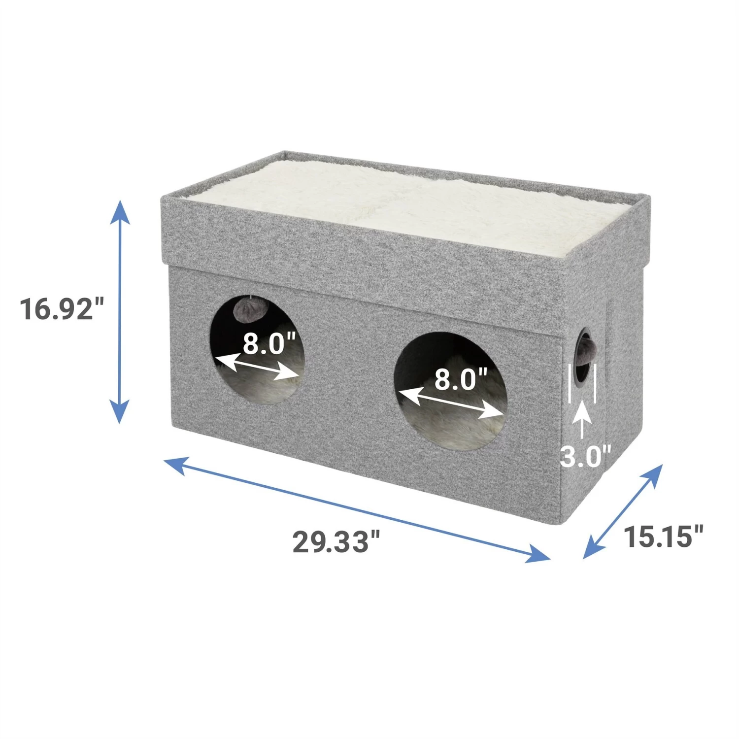 Frisco Double Cube Stackable And Collapsible Cat Condo 4 Frisco Double Cube Stackable And Collapsible Cat Condo - Image 2