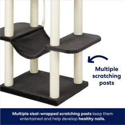 Frisco 73-in Cat Tree With Hammock, Condo, Lounge Basket, Top Perch & Bed -Pet Cat Supplies Shop 214384 PT4. AC SS1800 V1667228721