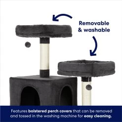 Frisco 64-in Cat Tree With Hammock, Condo, 2 Top Perches With Bed 10 Frisco 64-in Cat Tree With Hammock, Condo, 2 Top Perches With Bed -Pet Cat Supplies Shop 214387 PT3. AC SS1800 V1667227576