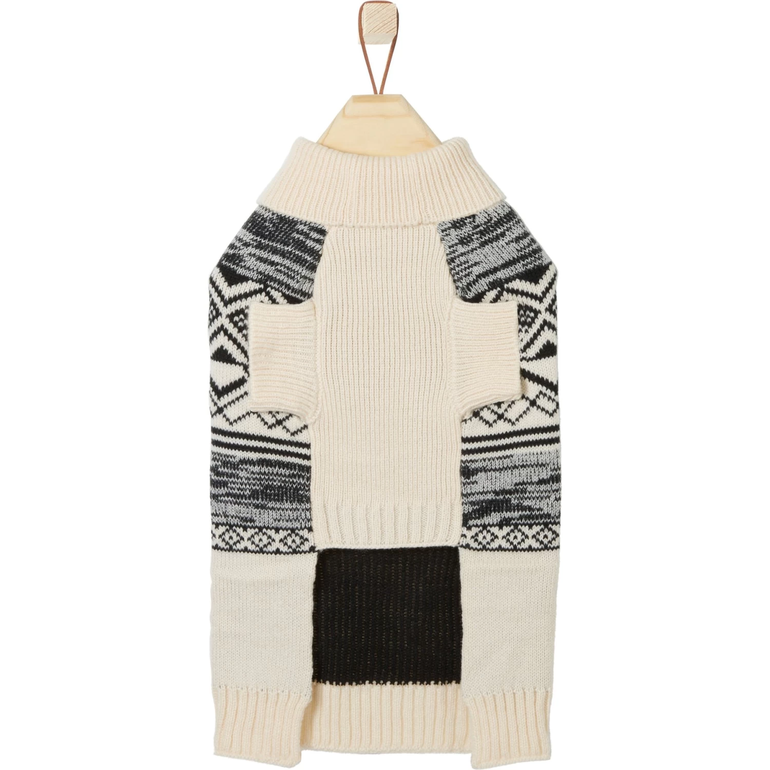 Frisco Black & Cream Turtleneck Sweater 7 Frisco Black & Cream Turtleneck Sweater - Image 5