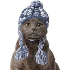 Frisco Fair Isle Dog & Cat Knitted Hat, Navy -Pet Cat Supplies Shop 228800 PT2. AC SS1800 V1671133431