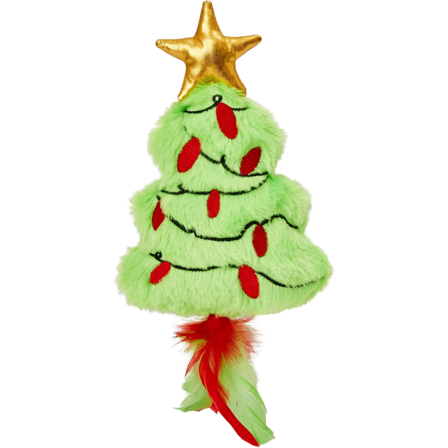 Frisco Holiday Christmas Tree Plush Kicker Cat Toy With Catnip 3 Frisco Holiday Christmas Tree Plush Kicker Cat Toy With Catnip