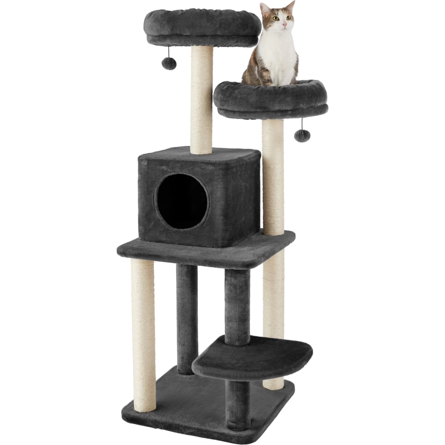 Frisco 55-in Faux Fur Cat Tree & Condo 5 Frisco 55-in Faux Fur Cat Tree & Condo - Image 3