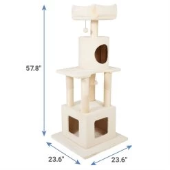 Frisco 54 In Faux Fur Cat Tree & Condo -Pet Cat Supplies Shop 236551 PT1. AC SS1800 V1637359943