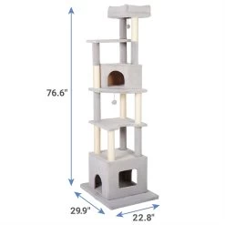 Frisco 80-in Faux Fur Cat Tree & Condo -Pet Cat Supplies Shop 236556 PT1. AC SS1800 V1637361444