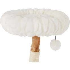 Frisco Natural Wood Modern Cat Tree With Toy, Ivory, Small -Pet Cat Supplies Shop 236559 PT4. AC SS1800 V1615987606