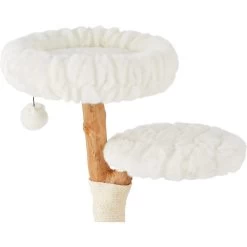 Frisco Natural Wood Modern Cat Tree With Toy, Ivory, Medium -Pet Cat Supplies Shop 236561 PT3. AC SS1800 V1615987381