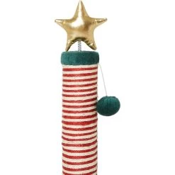 Frisco Holiday 29.5-in Candy Cane Sisal Cat Scratching Post With Toy -Pet Cat Supplies Shop 236565 PT4. AC SS1800 V1601331360
