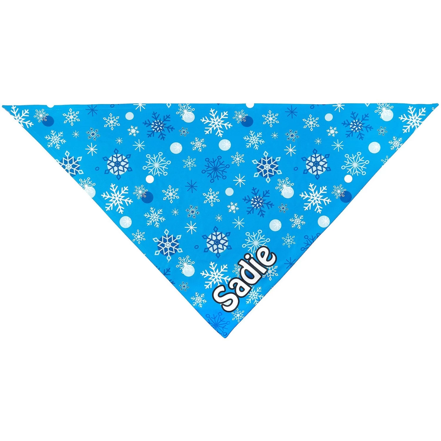 Frisco Blue Snowflakes Personalized Dog & Cat Bandana 6 Frisco Blue Snowflakes Personalized Dog & Cat Bandana - Image 4