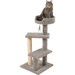 Frisco 41.5-in Real Carpet Wooden Cat Tree -Pet Cat Supplies Shop 244527 PT2. AC SS1800 V1603328533