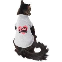 Frisco I Love Daddy Dog & Cat T-Shirt, Gray 11 Frisco I Love Daddy Dog & Cat T-Shirt, Gray -Pet Cat Supplies Shop 249263 PT2. AC SS1800 V1624616254