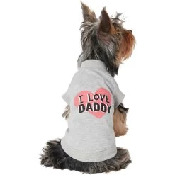 Frisco I Love Daddy Dog & Cat T-Shirt, Gray 12 Frisco I Love Daddy Dog & Cat T-Shirt, Gray -Pet Cat Supplies Shop 249263 PT3. AC SS1800 V1624618359