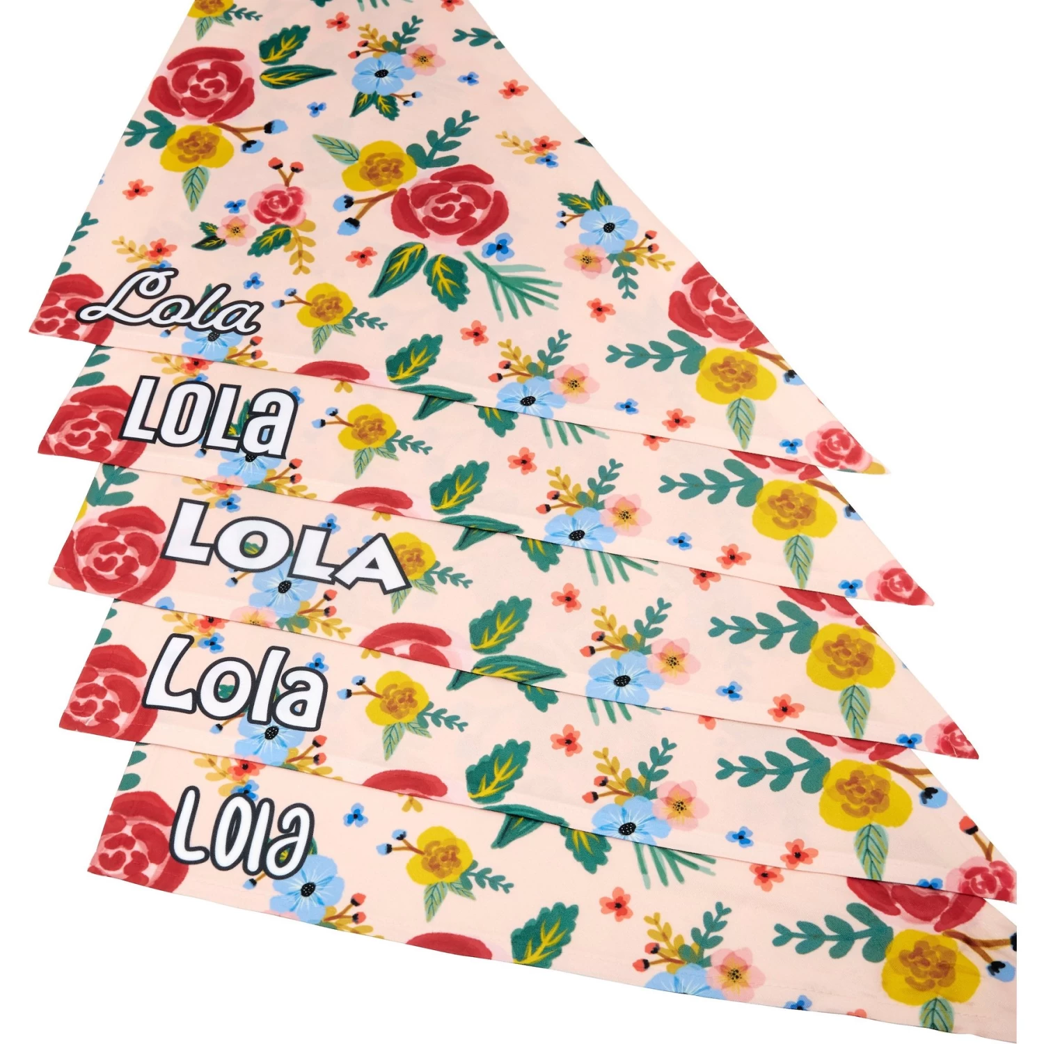 Frisco Floral Personalized Dog & Cat Bandana 7 Frisco Floral Personalized Dog & Cat Bandana - Image 5
