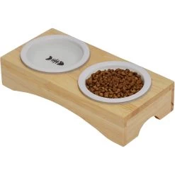 Frisco Double Elevated Cat Bowl With Wood Stand -Pet Cat Supplies Shop 256082 PT3. AC SS1800 V1615312021
