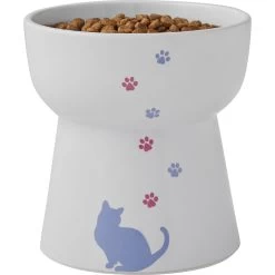 Frisco Cat Print Non-Skid Elevated Ceramic Cat Bowl, Tall -Pet Cat Supplies Shop 256099 PT5. AC SS1800 V1616522652