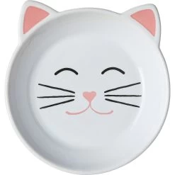 Frisco Cat Face Non-skid Ceramic Cat Dish