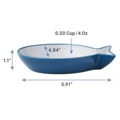 Frisco Fish Shaped Non-skid Ceramic Cat Dish -Pet Cat Supplies Shop 256109 PT2. AC SS1800 V1616697170