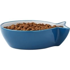 Frisco Fish Shaped Non-skid Ceramic Cat Bowl -Pet Cat Supplies Shop 256111 PT3. AC SS1800 V1616522602