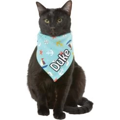 Frisco Nautical Personalized Dog & Cat Bandana -Pet Cat Supplies Shop 258762 PT7. AC SS1800 V1619558224