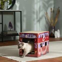 Frisco Magic Bus Cardboard Cat House, 2-Story -Pet Cat Supplies Shop 266701 PT3. AC SS1800 V1621535857