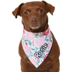 Frisco Watercolor Roses Personalized Dog & Cat Bandana -Pet Cat Supplies Shop 267531 PT5. AC SS1800 V1632424286