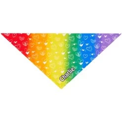 Frisco Rainbow Hearts Personalized Dog & Cat Bandana -Pet Cat Supplies Shop 267539 PT2. AC SS1800 V1632687993