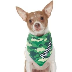 Frisco Green Camo Personalized Dog & Cat Bandana -Pet Cat Supplies Shop 267563 PT7. AC SS1800 V1623182085