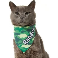 Frisco Green Camo Personalized Dog & Cat Bandana -Pet Cat Supplies Shop 267563 PT8. AC SS1800 V1623182074