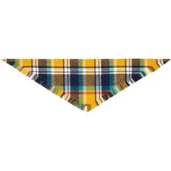 Frisco Blue/Yellow Plaid Dog & Cat Flannel Bandana -Pet Cat Supplies Shop 267901 PT4. AC SS1800 V1637689929