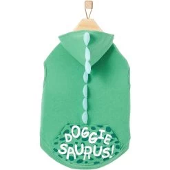 Frisco Doggiesaurus Dog & Cat Hoodie, Green