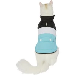 Frisco Mediumweight Colorblock Insulated Dog & Cat Puffer Coat With Pocket, Blue -Pet Cat Supplies Shop 268311 PT2. AC SS1800 V1628785016