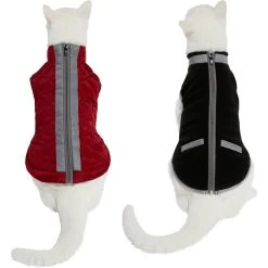 Frisco Mediumweight Reflective 2-in-1 Dog & Cat Fleece Coat -Pet Cat Supplies Shop 268359 PT2. AC SS1800 V1628792312