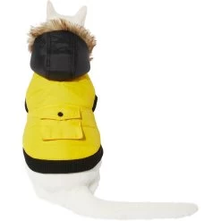 Frisco Heavyweight Anchorage Insulated Dog & Cat Parka, Yellow/Black -Pet Cat Supplies Shop 268397 PT2. AC SS1800 V1628792856