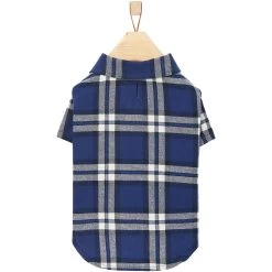 Frisco Navy Plaid Dog & Cat Flannel Shirt