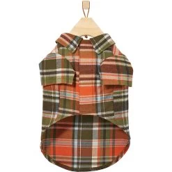 Frisco Orange & Olive Plaid Dog & Cat Flannel Shirt -Pet Cat Supplies Shop 268612 PT4. AC SS1800 V1637646113