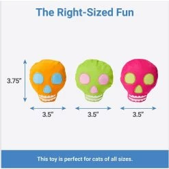 Frisco Colorful Skulls Plush Cat Toy With Catnip, 3 Count 7 Frisco Colorful Skulls Plush Cat Toy With Catnip, 3 Count -Pet Cat Supplies Shop 270325 PT1. AC SS1800 V1630350069