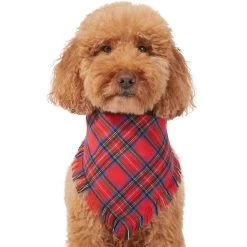 Frisco Red/Green Plaid Dog & Cat Flannel Bandana -Pet Cat Supplies Shop 276201 PT3. AC SS1800 V1637654789