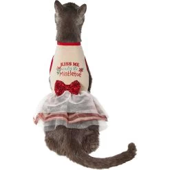 Frisco Kiss Me Under The Mistletoe Dog & Cat Dress -Pet Cat Supplies Shop 276335 PT2. AC SS1800 V1637656899