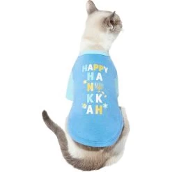 Frisco Happy Hanukkah Dog & Cat T-shirt -Pet Cat Supplies Shop 276480 PT2. AC SS1800 V1637725916