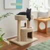 Frisco 27-in Real Carpet Cat Tree With Condo And Oval Perch