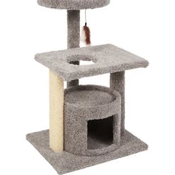 Frisco 37-in Real Carpet Cat Tree With Condo, Grey -Pet Cat Supplies Shop 282755 PT4. AC SS1800 V1621949342