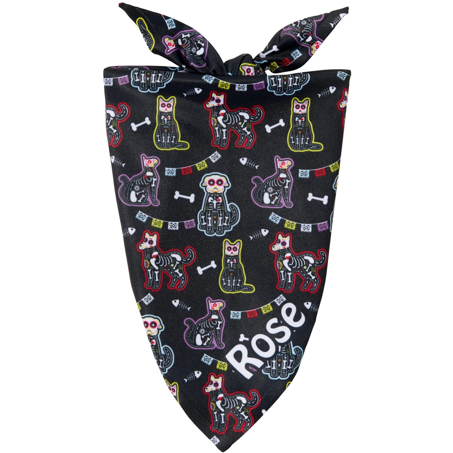 Frisco Dia De Los Muertos Personalized Dog & Cat Bandana 3 Frisco Dia De Los Muertos Personalized Dog & Cat Bandana